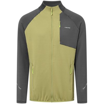 VIKING Birger Herren-Sweatshirt mit Reißverschluss, grün und grau, Größe XXXL
