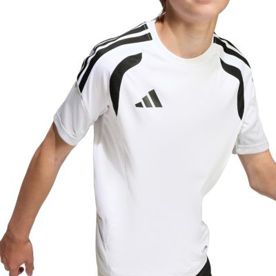 7. adidas Tiro 26 Wettkampf-Trainingsshirt für Kinder, weiß und schwarz, KA7603