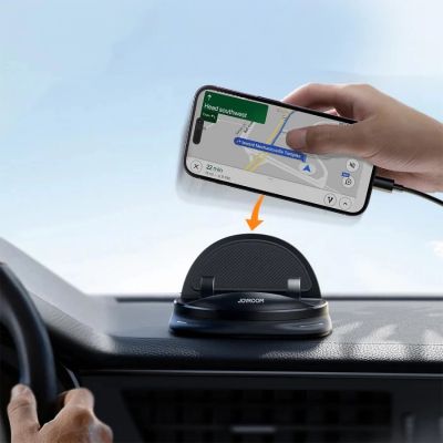 8. Joyroom JR-ZS354 Telefonhalter mit Saugnapf für Auto, Büro, Zuhause – Schwarz