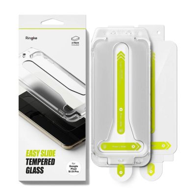 8. Ringke Easy Slide Tempered Glass 2er-Pack für Google Pixel 9 / 9 Pro