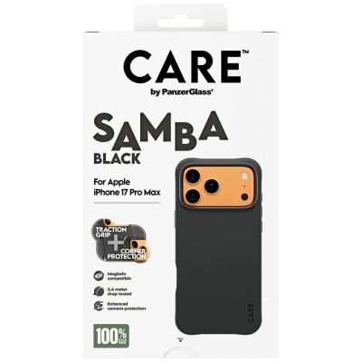 5. CARE by PanzerGlass Modisches Samba MagSafe Case für iPhone 17 Pro Max - Schwarz