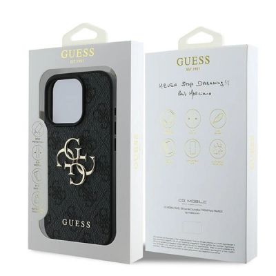 8. Guess 4G Big Logo Case für iPhone 16 Pro - Schwarz