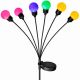 4. Solarlampe tanzt im Wind, bunte Kugeln, 6 LEDs, 75 cm XXL