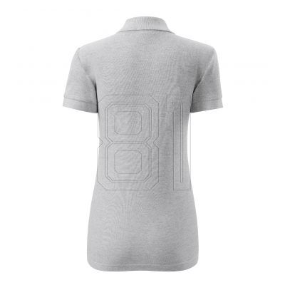 2. Malfini Cotton W MLI-21303 hellgraues Melange-Poloshirt