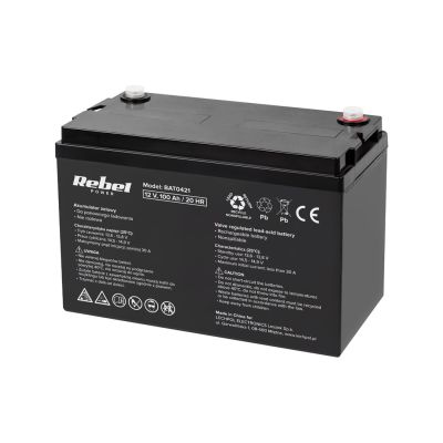 2. Rebel 12V 100Ah VRLA AGM Gel-Batterie