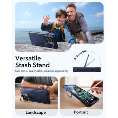 2. ESR Cyber ​​Tough Kickstand MagSafe Hülle für Samsung Galaxy S26 Ultra – Schwarz