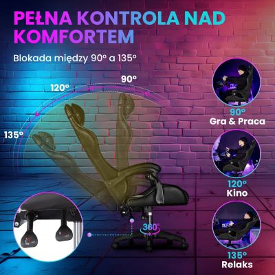 3. Extralink Gaming | Gaming-Stuhl | Bürostuhl, Drehstuhl, Schalensitz, Schwarz, G-524