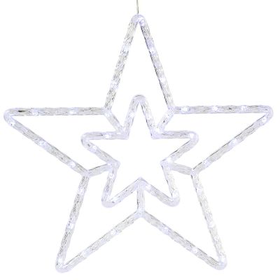 2. Dekorativer Stern mit Beleuchtung, 40 LEDs, 35 cm, weiß