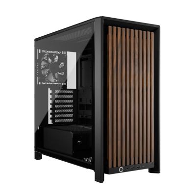 2. Corsair FRAME 4000D WOOD RS Midi-Tower, Schwarz, Holz