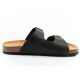 4. Bio Bio Herren-Slipper, profilierte Flip-Flops, Naturleder, schwarz