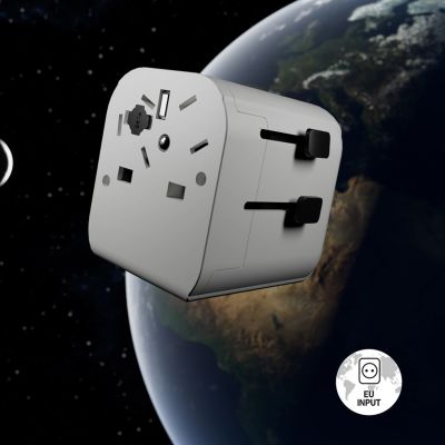11. SBS Universal-Reiseadapter – EU 2xUSB-A – weiß