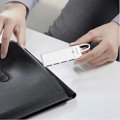4. Orico PAPW4A-C3 USB-Hub mit 4 Anschlüssen (4x USB-A 3.0, 0,15 m Kabel) – Weiß