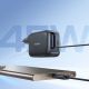 7. Baseus EnerCore CJ11 45W Wandladegerät mit USB-C-Anschluss und einziehbarem USB-C-Kabel – Schwarz