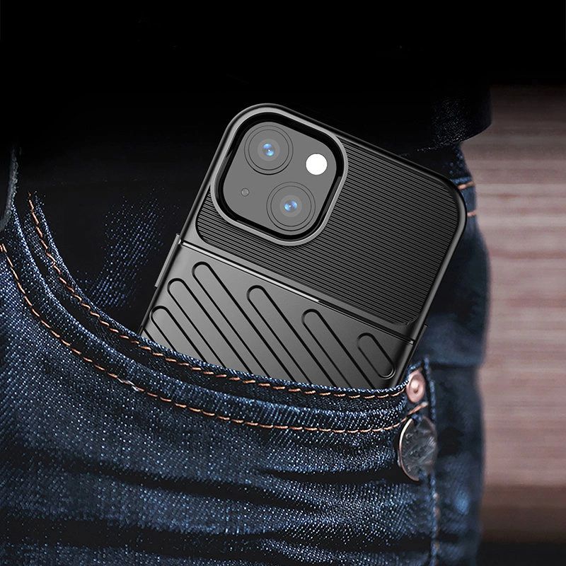 8. Thunder Case Flexibel Robuste Panzer Handyhülle TPU Schutzhülle für iPhone 13 mini schwarz