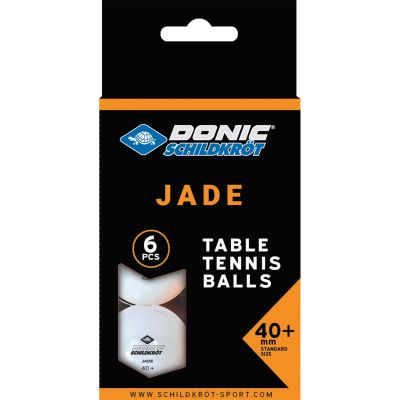 7. JADE POLY TISCHTENNISBÄLLE 40 WEISS 6 STÜCK BECHER