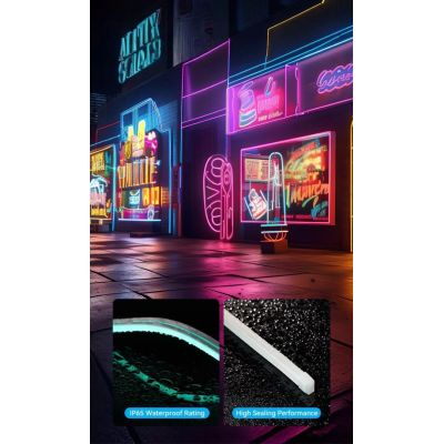 4. Vention Silikon-Neon-LED-Streifen mit IR-Fernbedienung, USB-5V-Netzteil, 2 m
