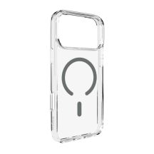 Puro Lite Mag TPU+PC Hülle kompatibel mit MagSafe für iPhone 17 Pro - Transparent mit grauem Ring