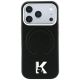 3. Karl Lagerfeld MagSafe Hülle mit geprägtem Ringmuster und Kameo-Logo für iPhone 18 Pro Max / 17 Pro Max – Schwarz