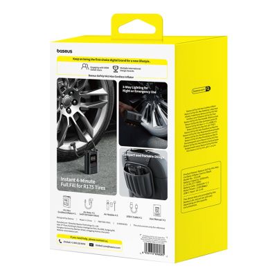 7. Baseus GoTrip VA1 Kabellose Pumpe 150 PSI 7500 mAh - Dunkelgrau