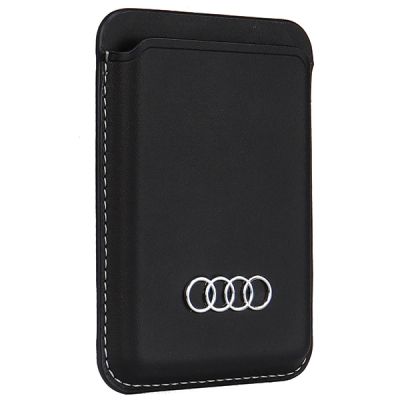 6. Audi Kunstleder-Magnetbrieftasche kompatibel mit MagSafe – schwarz