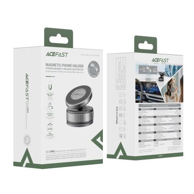 9. Acefast E27 Magnetische Saugnapfhalterung für Armaturenbrett/Windschutzscheibe, Schwarz