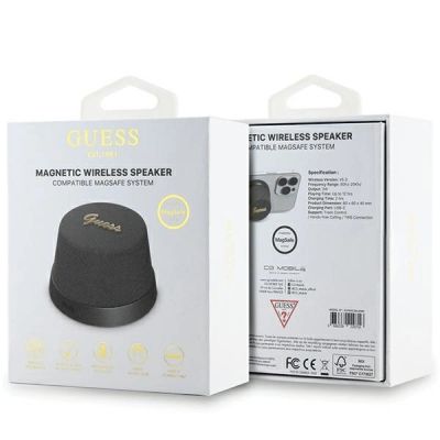 7. Guess Magnetic Script Metal Bluetooth-Lautsprecher – Schwarz