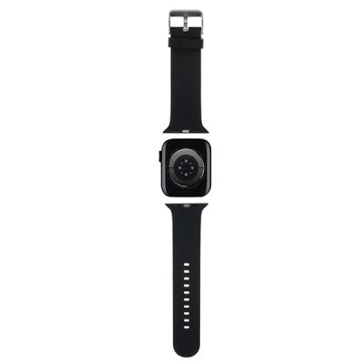 2. Karl Lagerfeld 3D-Gummi-Choupette-Köpfe-Armband für Apple Watch 38/40/41 mm – Schwarz