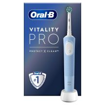 Oral-B Vitality Pro Zahnbürste für Erwachsene mit rotierender und pulsierender Bürste, Grau/Weiß