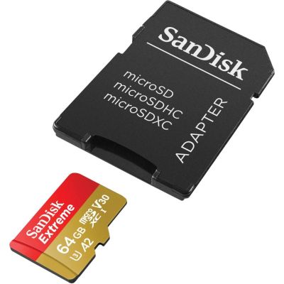 2. Sandisk Extreme 64 GB MicrosDXC UHS-I