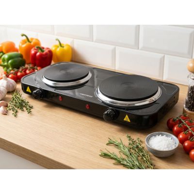 7. ESPERANZA Elektroherd Yellowstone 1500W + 1000W Schwarz EKH014K