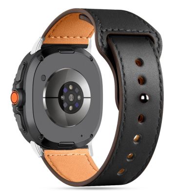 2. Tech-Protect Leatherfit Armband für Samsung Galaxy Watch 40/44/46 mm - Schwarz