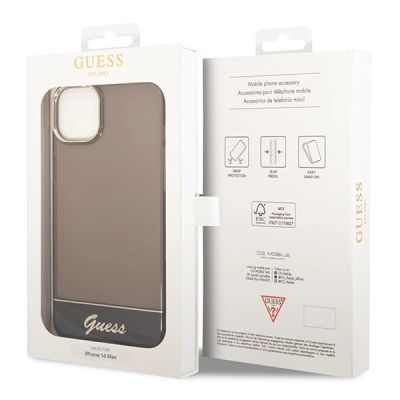 8. Guess GUHCP14SHGCOK iPhone 14 6.1 "schwarz / schwarz Hardcase Durchscheinend