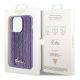 8. Guess Pailletten-Schriftzug-Metallgehäuse für iPhone 15 Pro Max – Lila