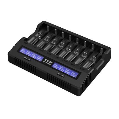 4. XTAR Ladegerät für zylindrische Li-Ion- und NiMH-Akkus VC8S