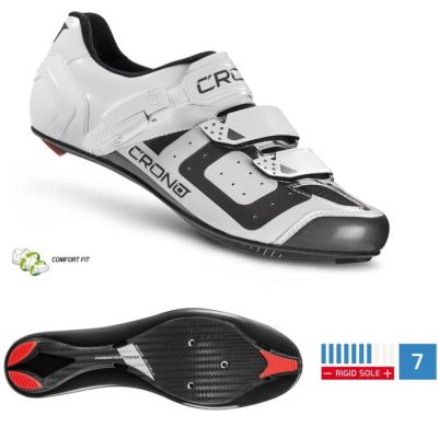 CRONO CR-3 Rennradschuhe weiß 43 Nylon