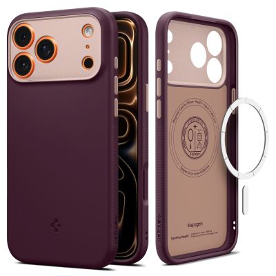 12. Spigen Nano Pop MagSafe Hülle für iPhone 18 Pro / 17 Pro – Dark Cherry