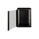 29. Einzigartiger 19-Zoll-Netzwerkschrank (16 HE) zur Wandmontage, 600 x 600 mm, Glastür, schwarz, ungeteilt, montiert, 100 kg