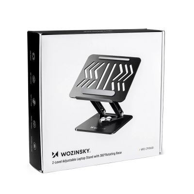 5. Wozinsky WRS-CPY84SB 360-Grad-Laptop- und Tablet-Ständer aus Aluminium + kostenloser Smartphone-Ständer – Schwarz