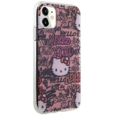 4. Hello Kitty IML Tags Graffiti-Hülle für iPhone 11 / Xr – Rosa