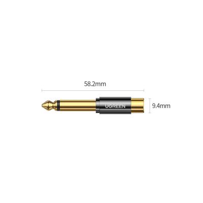 10. Ugreen 6,35 mm Klinkenadapter (männlich) auf Cinch (weiblich) gold (AV169 80731)
