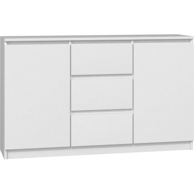 4. Kommode mit 2 Türen und 3 Schubladen, weiß