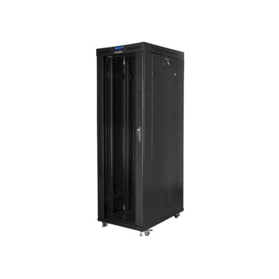3. LANBERG Standschrank 19" 42U 800X1000 Glastür LCD Schwarz FF01-8042-12BL (Flachverpackung)