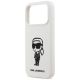 6. Karl Lagerfeld Silikonhülle mit Karl-Skizze und Logo (MagSafe) für iPhone 17 Pro – Weiß