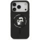 3. Karl Lagerfeld Silikon-Hülle Karl&Choupette Ring MagSafe für iPhone 18 Pro Max / iPhone 17 Pro Max – Schwarz