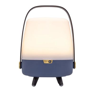 2. Kooduu Lite-up PLAY Mini Tragbarer Mono-Lautsprecher Blau, Weiß, Holz 8W