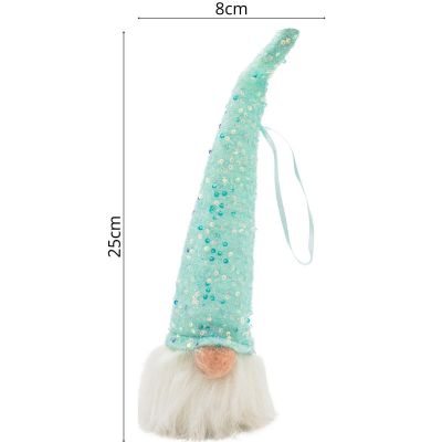 14. Dekorative LED-Weihnachtsmannfigur, 25 cm, blau