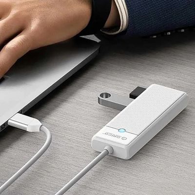 5. Orico PAPW4A-C3 USB-Hub mit 4 Anschlüssen (4x USB-A 3.0, 1,8 m Kabel) – Weiß