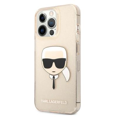 2. Karl Lagerfeld Glitzer Karl's Head Case für iPhone 13 Pro / iPhone 13 - Gold