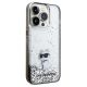 4. Karl Lagerfeld Liquid Glitter Choupette Hülle für iPhone 14 Pro Max – transparent