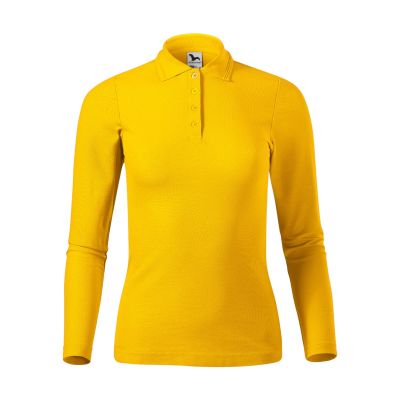 2. Damen-Pique-Poloshirt LS (Gelb)